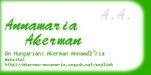 annamaria akerman business card